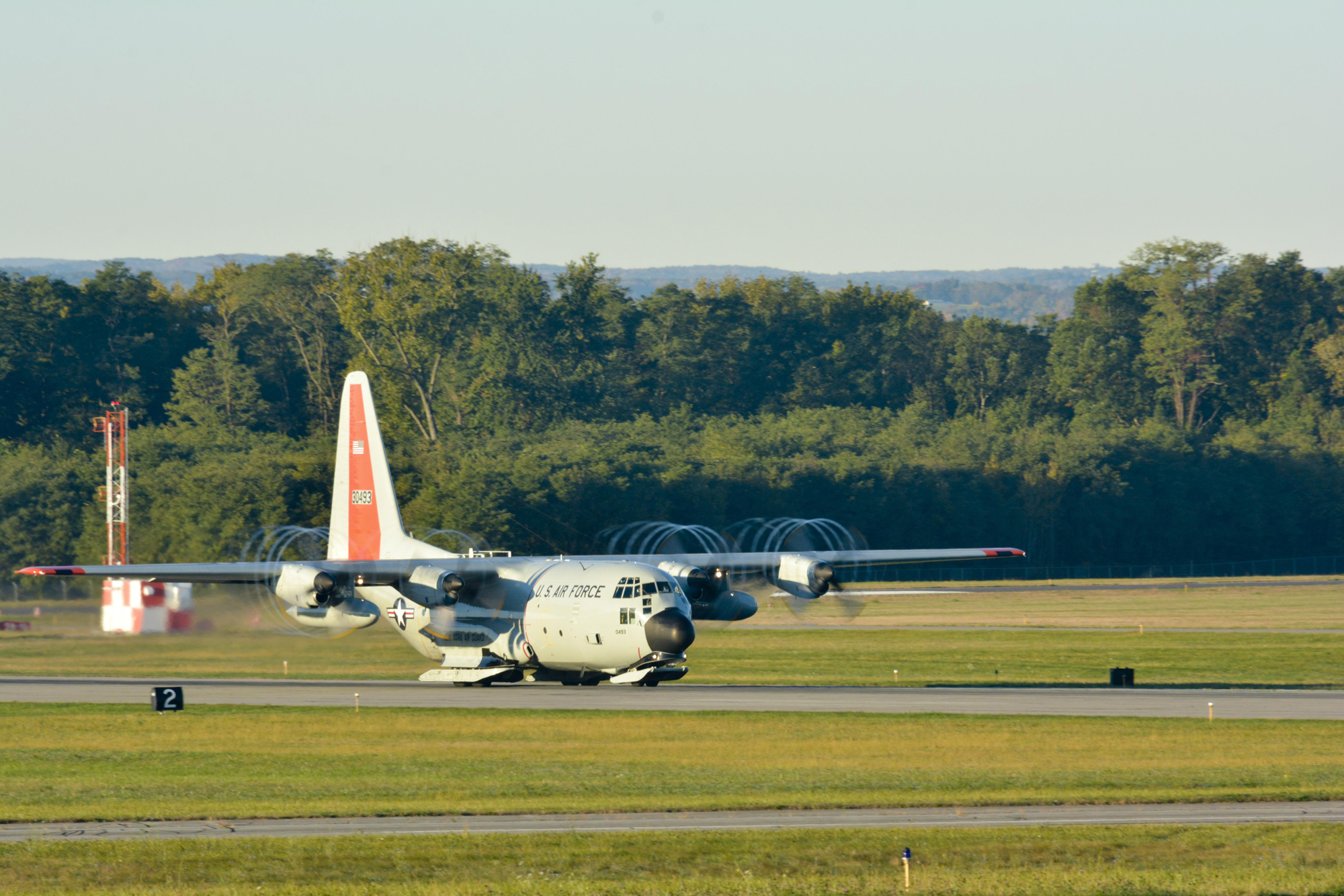 An LC-130 Skibird takes off from Stratton Air National Guard Base, Scotia, N.Y., to begin the journey to McMurdo Station, Antarctica