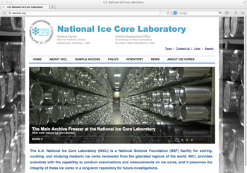 Screenshot of new NICL website
