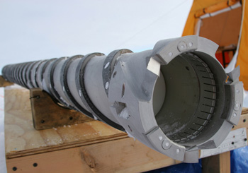 A drill used to extract ice cores in Antarctica